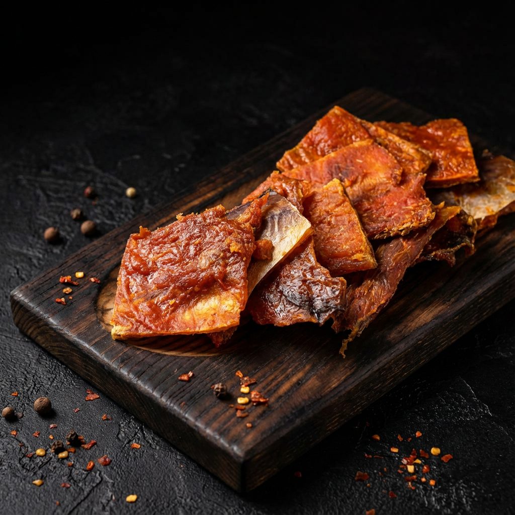 Dried Amber Fish with Pepper — Spicy Snack Strips